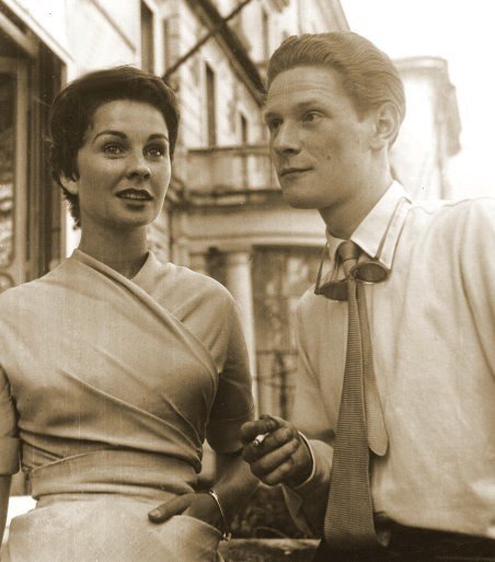 Jean Simmons and Fred R. Krug in Locarno