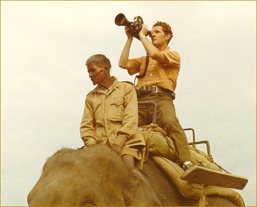 Cinematographer Fred R. Krug in Kaziranga, India
