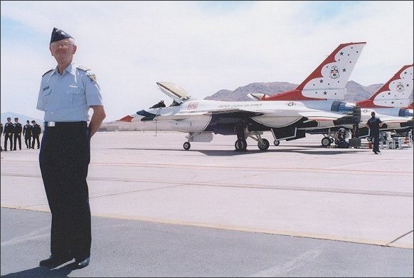 CAP officer, major Fred R. Krug at Nellis AFB