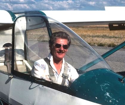 Pilot Fred R. Krug in a Schweizer SGS 2-33 glider