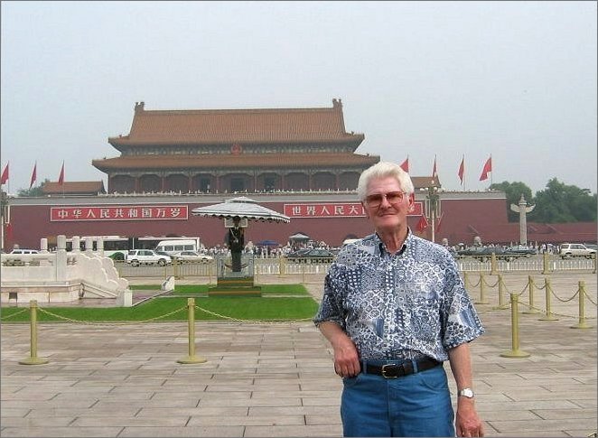 Fred R. Krug in Tian'anmen Square in Beijing